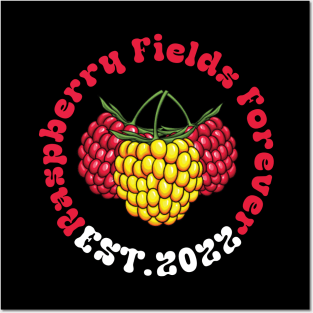 Raspberry Fields Forever Circle Logo Posters and Art